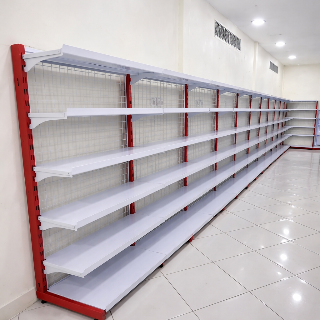 Produk Rak Gondola Minimarket Palangkaraya Tipe Rak Double